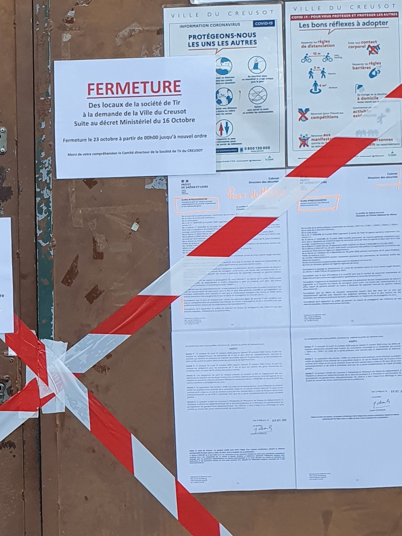 Nouvelle fermeture des portes du club de Tir